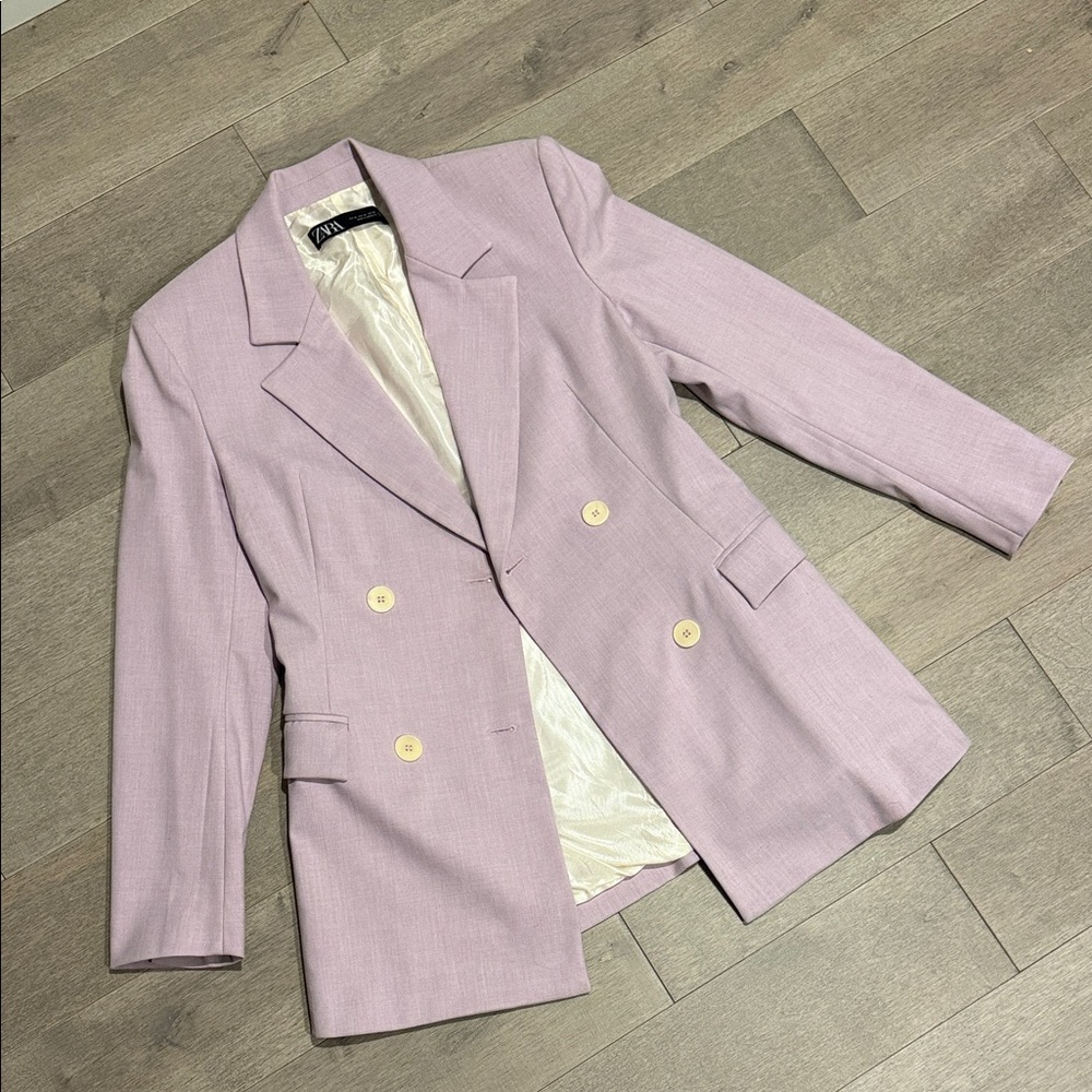 Zara Lilac Blazer Jacket